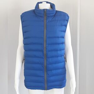 32 DEGREES HEAT Blue Insulated Front Zip Vest Sz L
